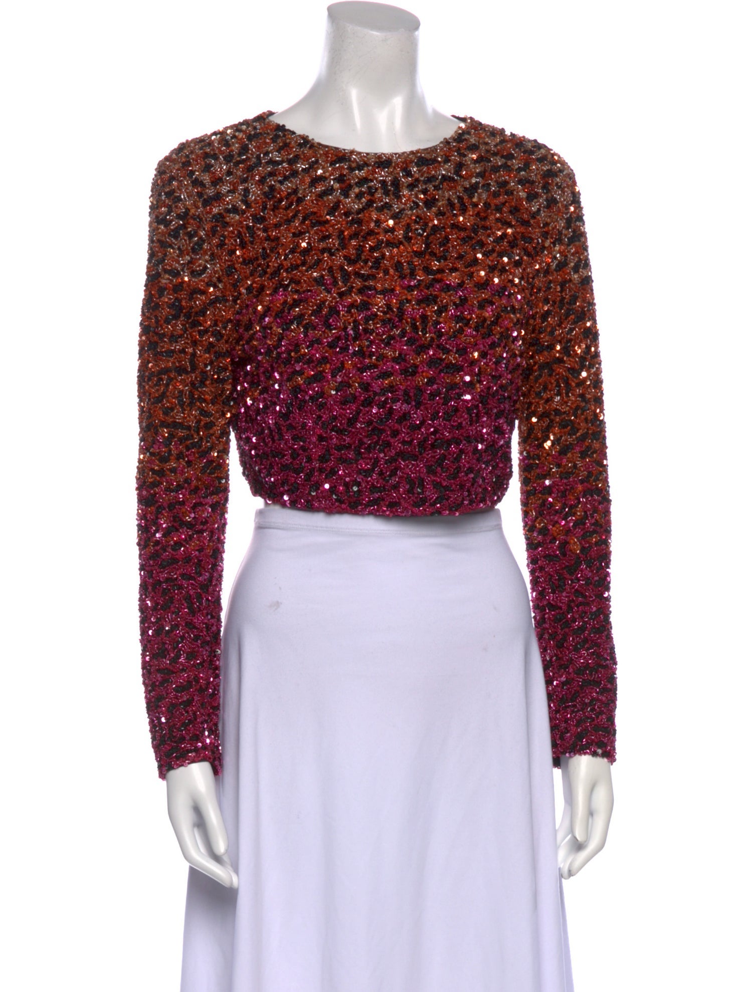 Retrofête Nylon Patterned Crop Top