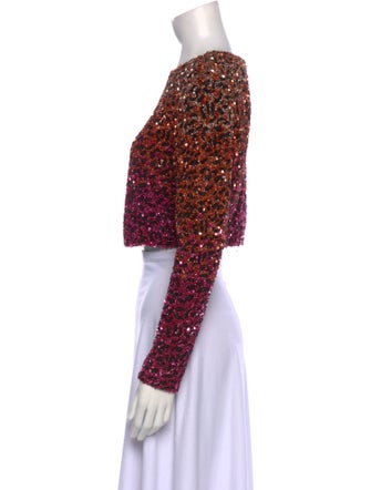 Retrofête Nylon Patterned Crop Top