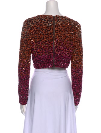 Retrofête Nylon Patterned Crop Top