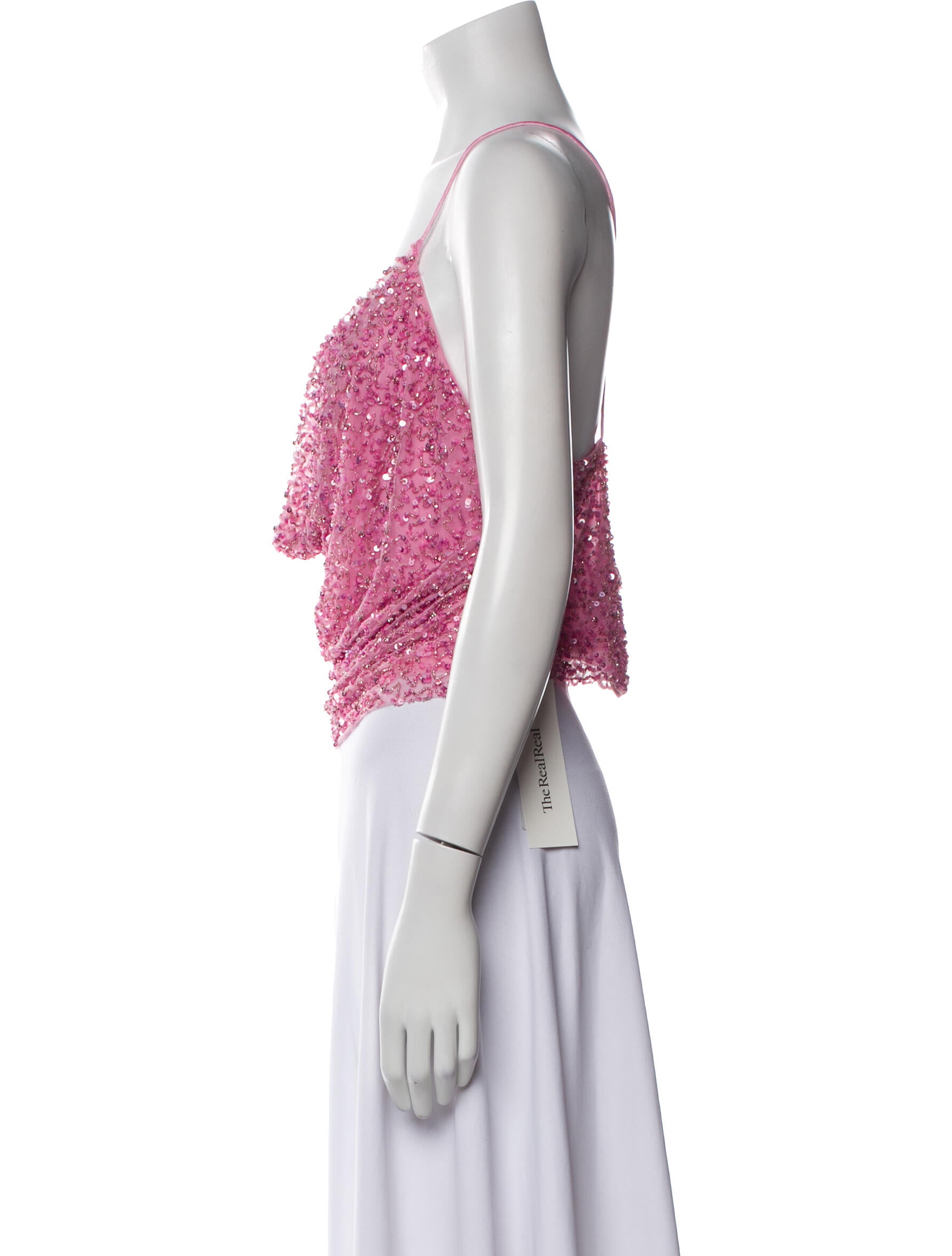 Retrofête Cowl Neck Sleeveless Crop Top