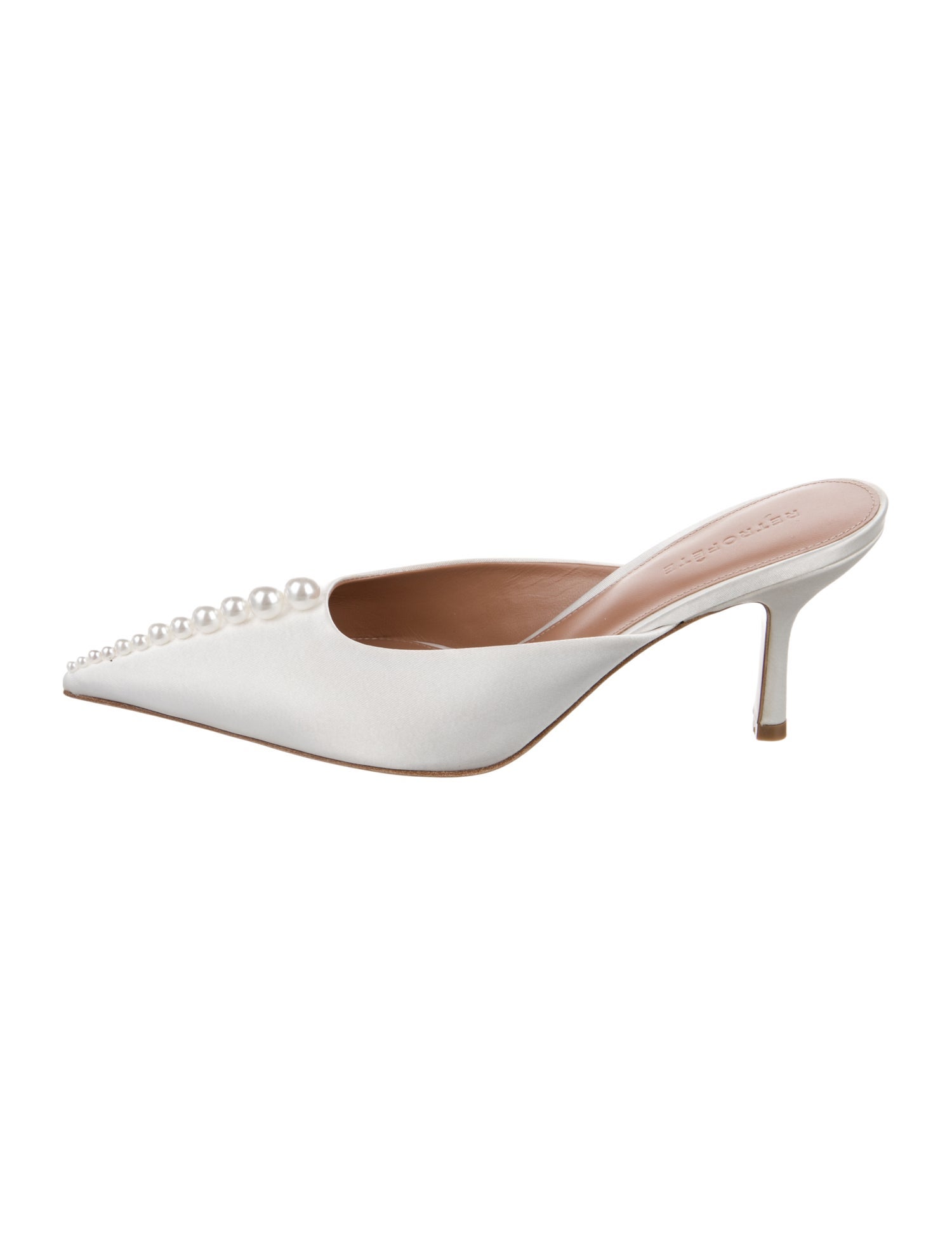 Retrofête Satin Cutout Accent Mules