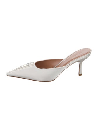 Retrofête Satin Cutout Accent Mules