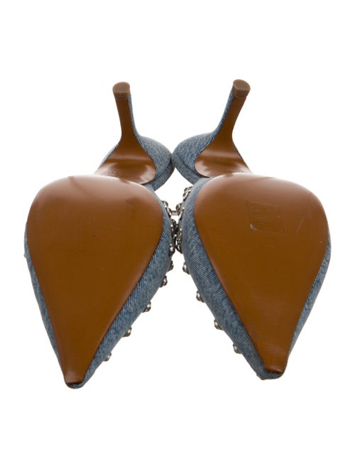 Retrofête Denim Distressed Accents Mules