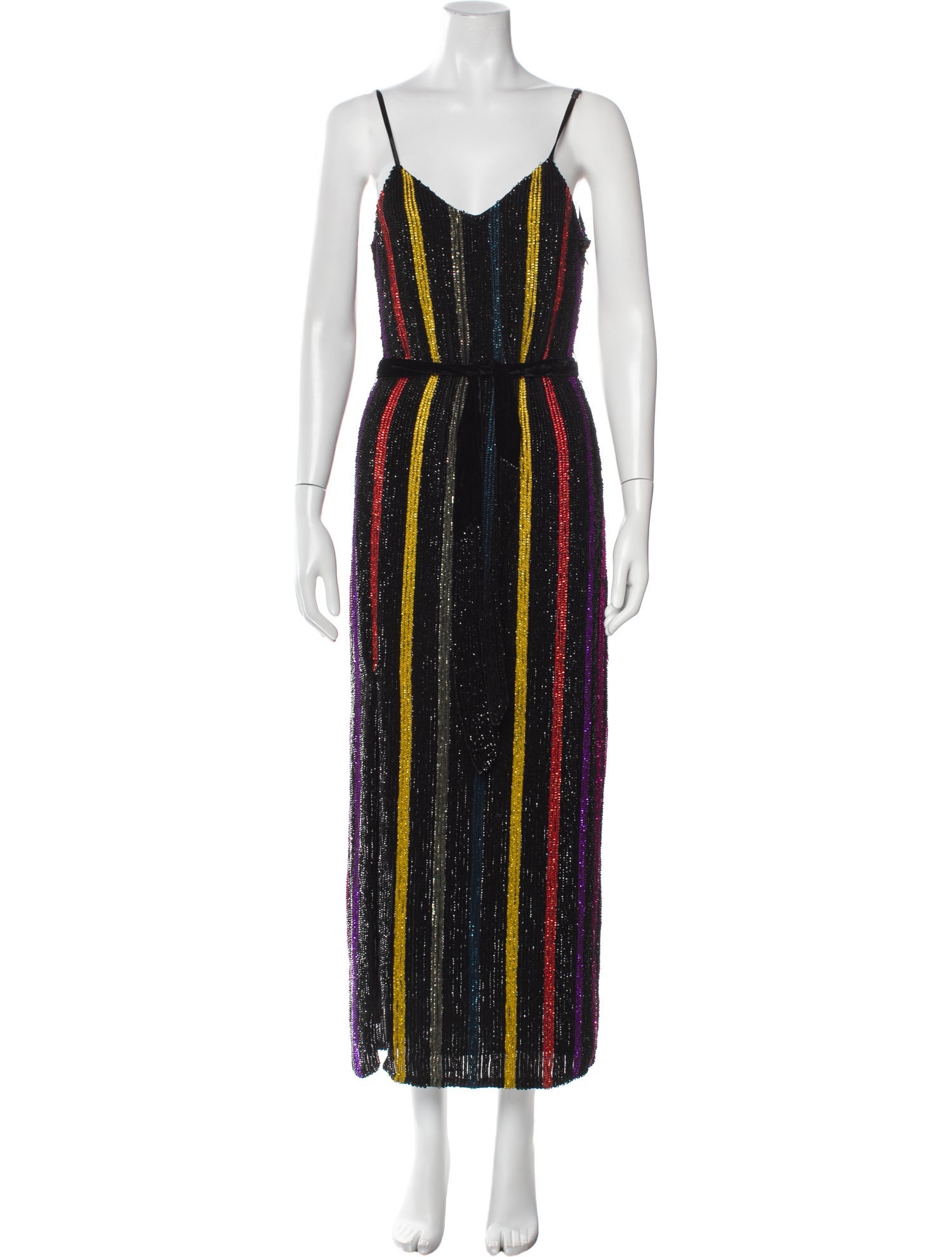 Retrofête Striped Long Dress
