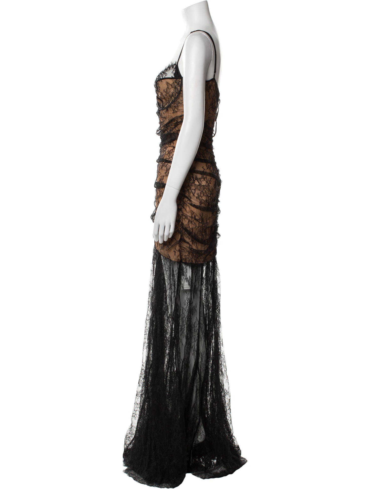 Retrofête Lace Pattern Long Dress