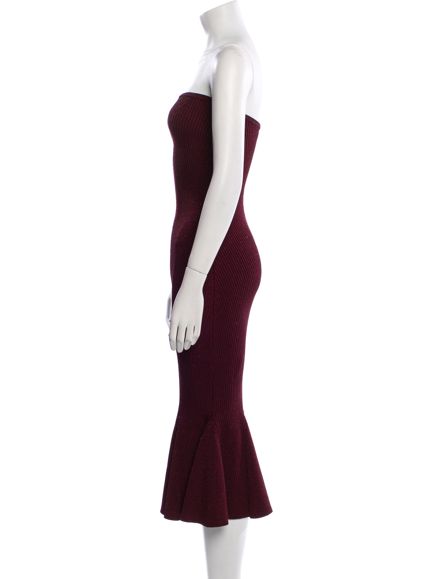 Retrofête Strapless Midi Length Dress