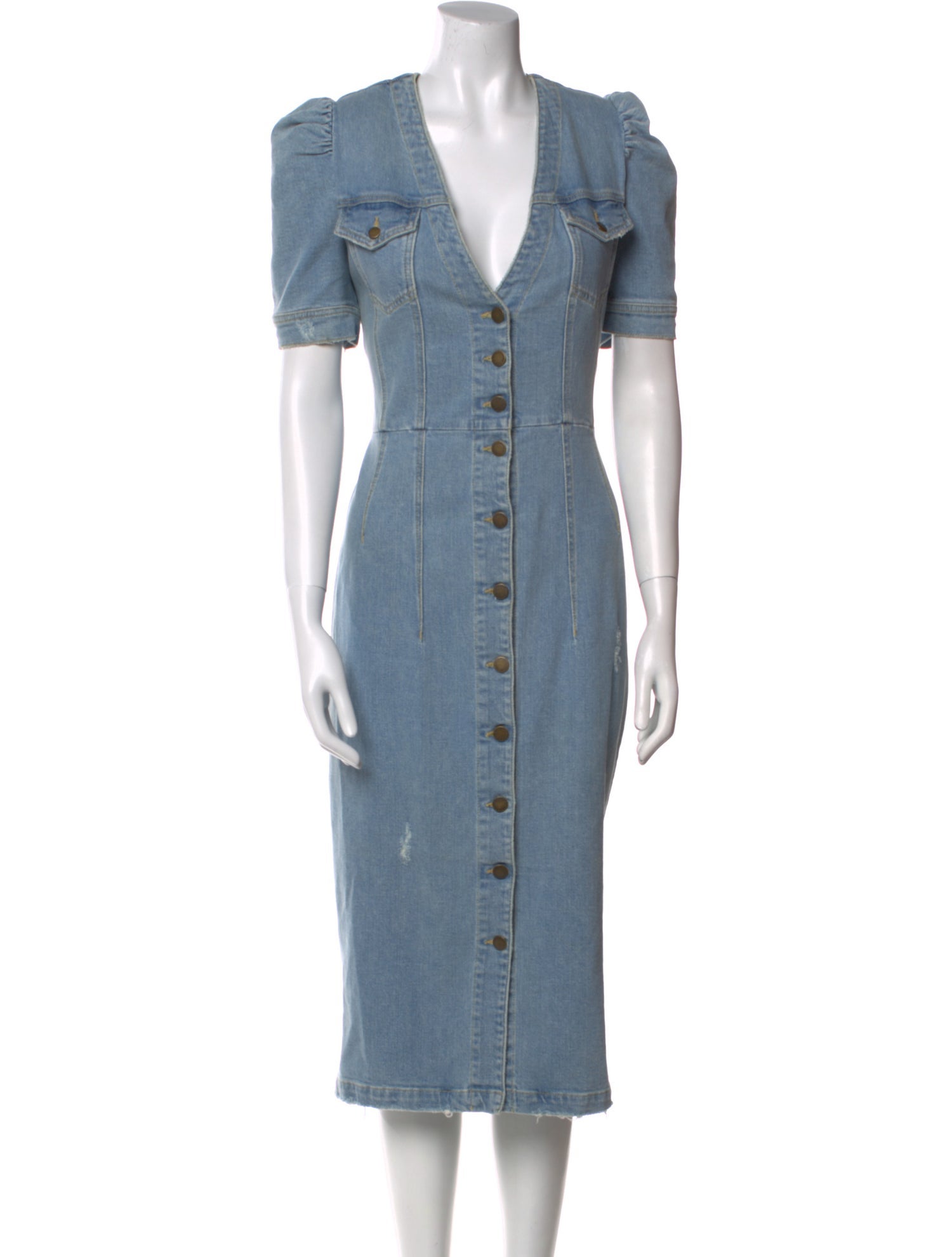 Retrofête V-Neck Midi Length Dress