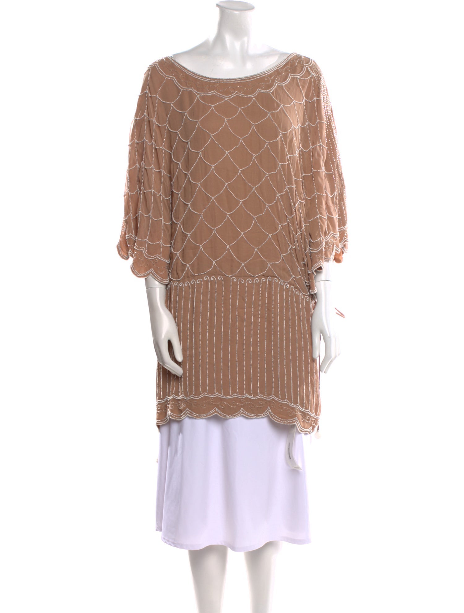 Retrofête Printed Bateau Neckline Tunic