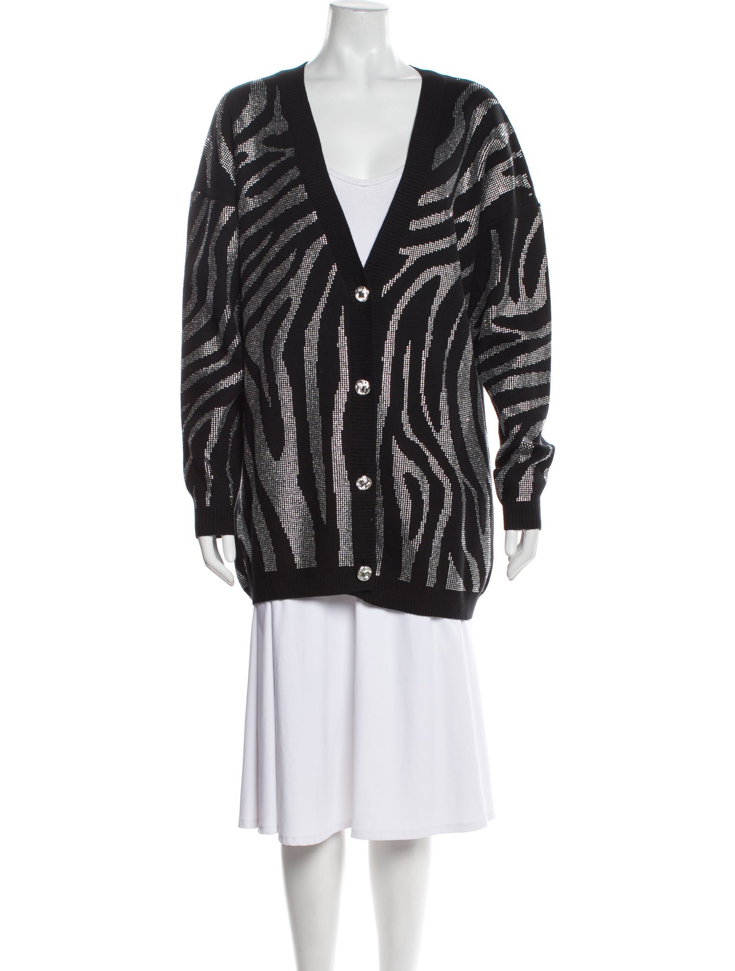 Retrofête Animal Print V-Neck Sweater