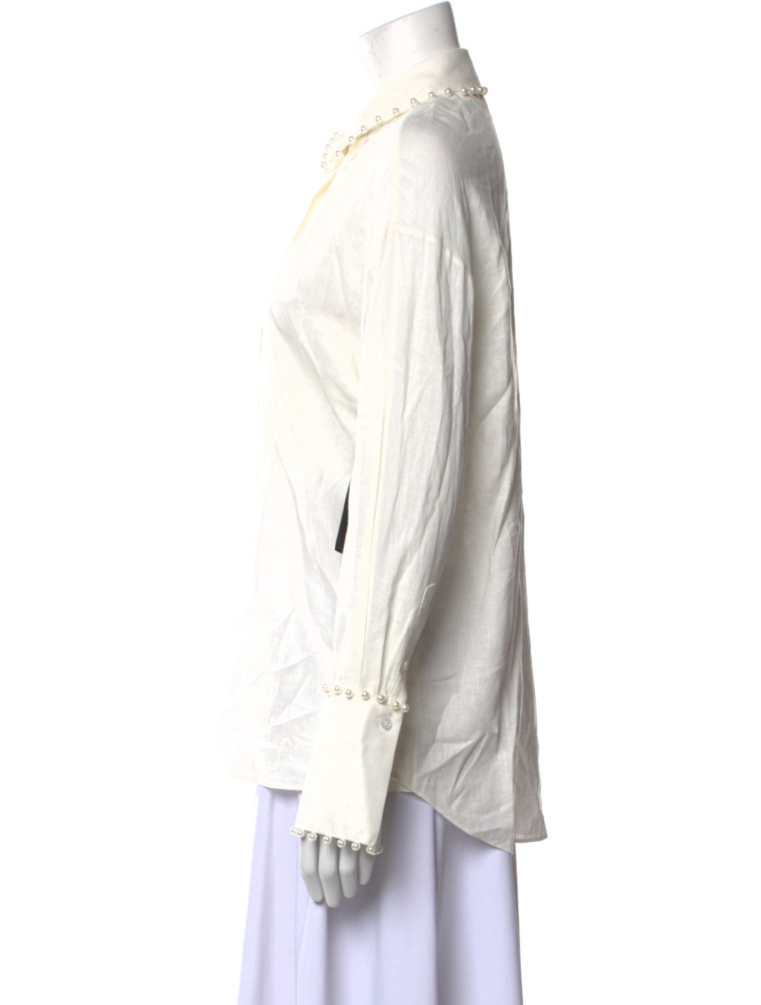 Retrofête Linen Long Sleeve Button-Up Top w/ Tags