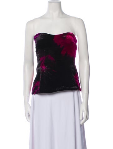 Retrofête Tops Sequin Printed Crop Top XL