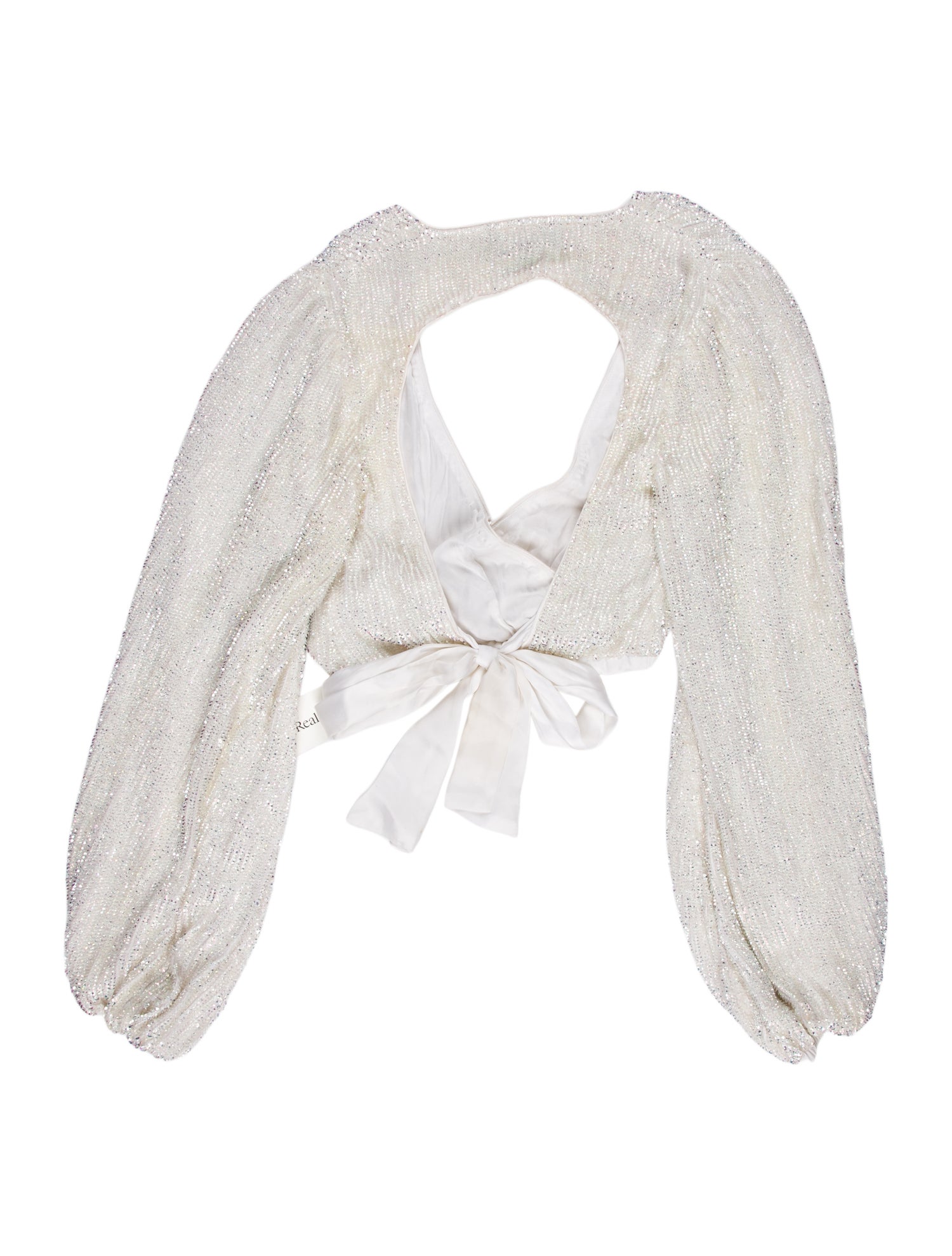 Retrofête V-Neck Long Sleeve Crop Top