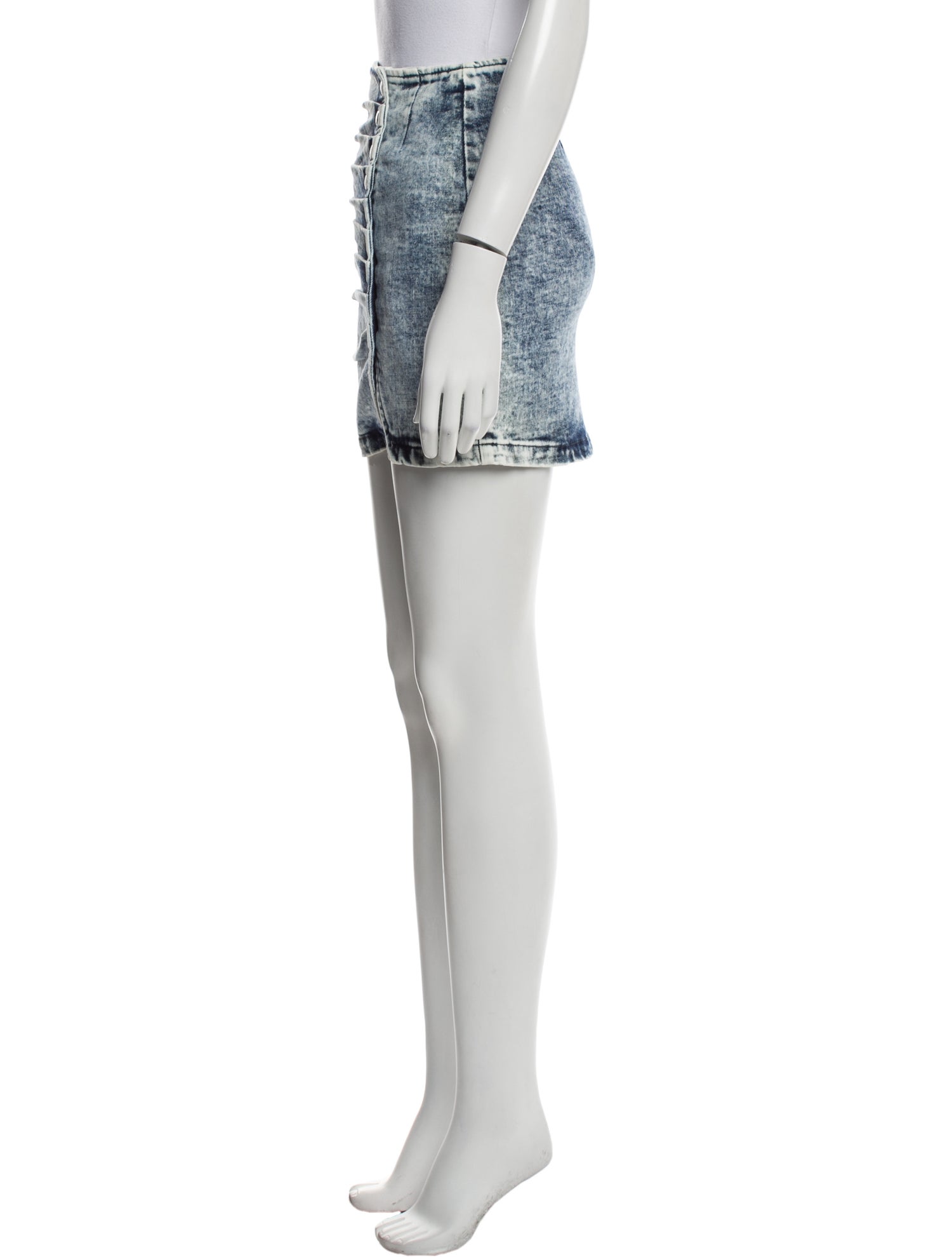 Retrofête Distressed Accents Mini Skirt