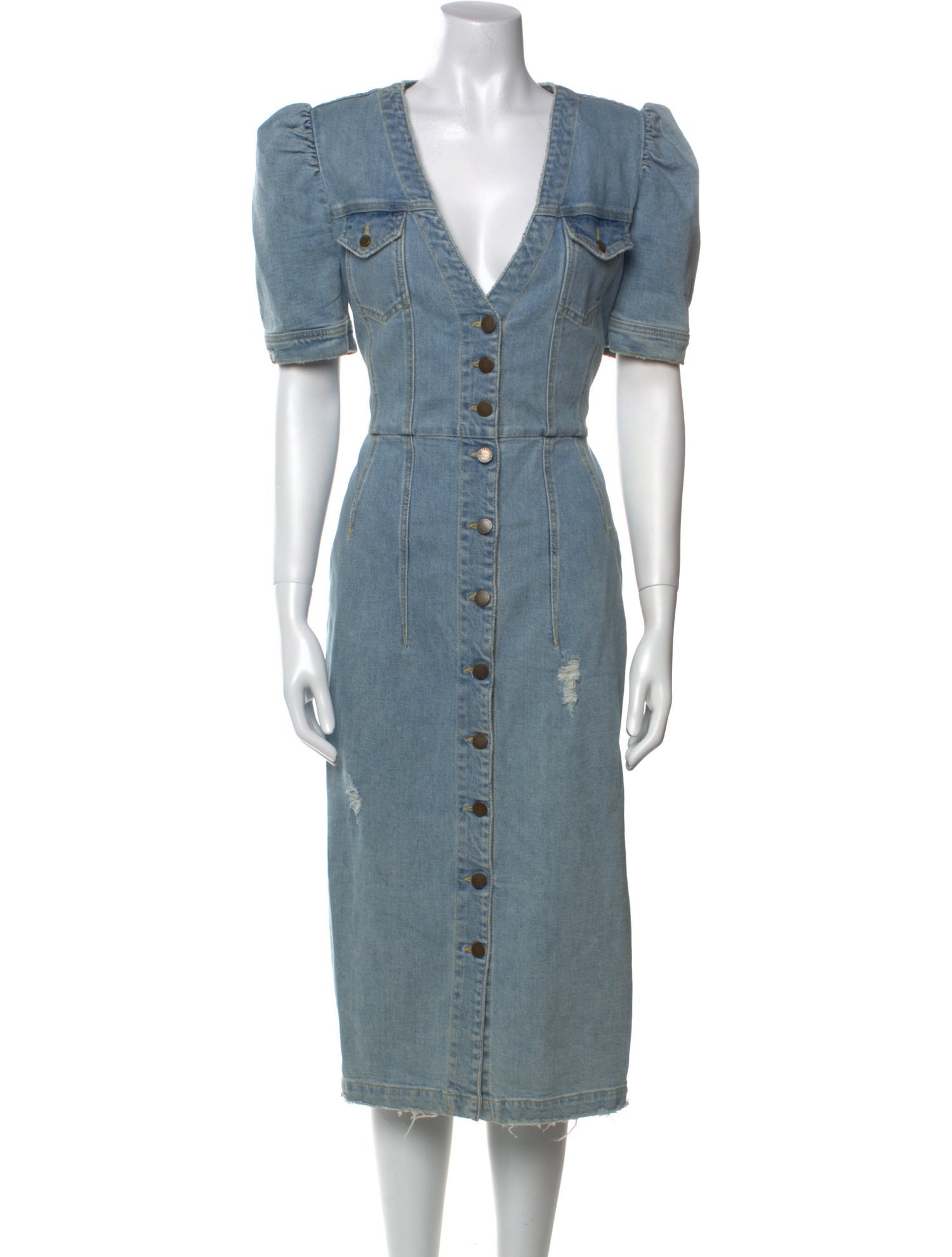 Retrofête V-Neck Midi Length Dress w/ Tags