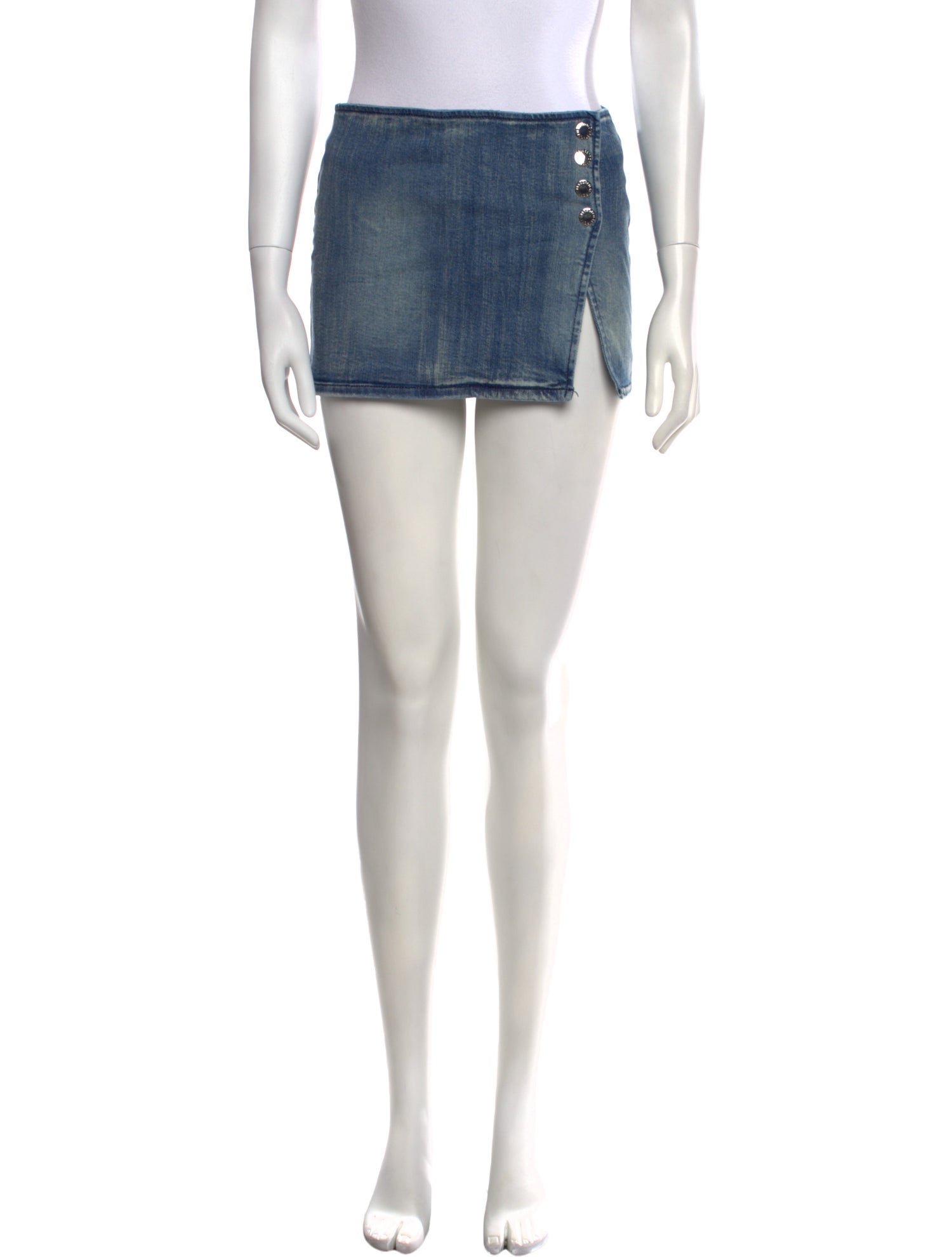 Retrofête Distressed Accents Mini Skirt