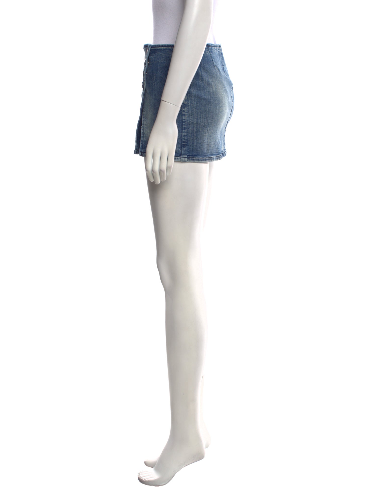 Retrofête Distressed Accents Mini Skirt