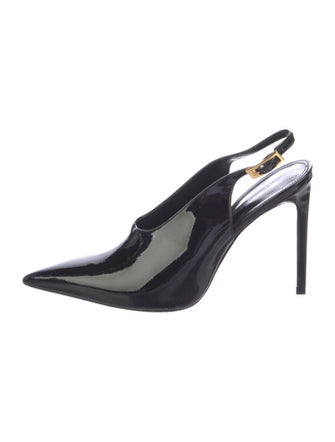 Retrofête Patent Leather Slingback Pumps