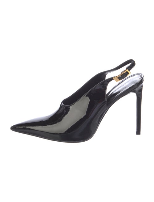Retrofête Patent Leather Slingback Pumps