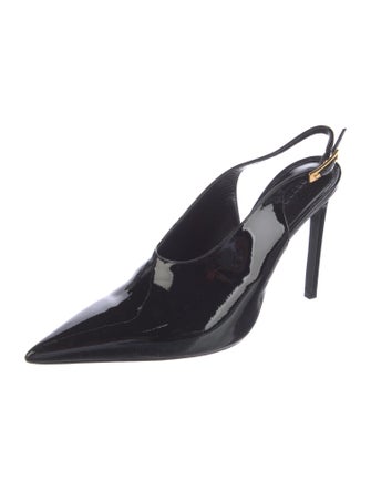 Retrofête Patent Leather Slingback Pumps