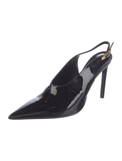 Retrofête Patent Leather Slingback Pumps