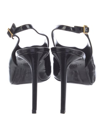 Retrofête Patent Leather Slingback Pumps