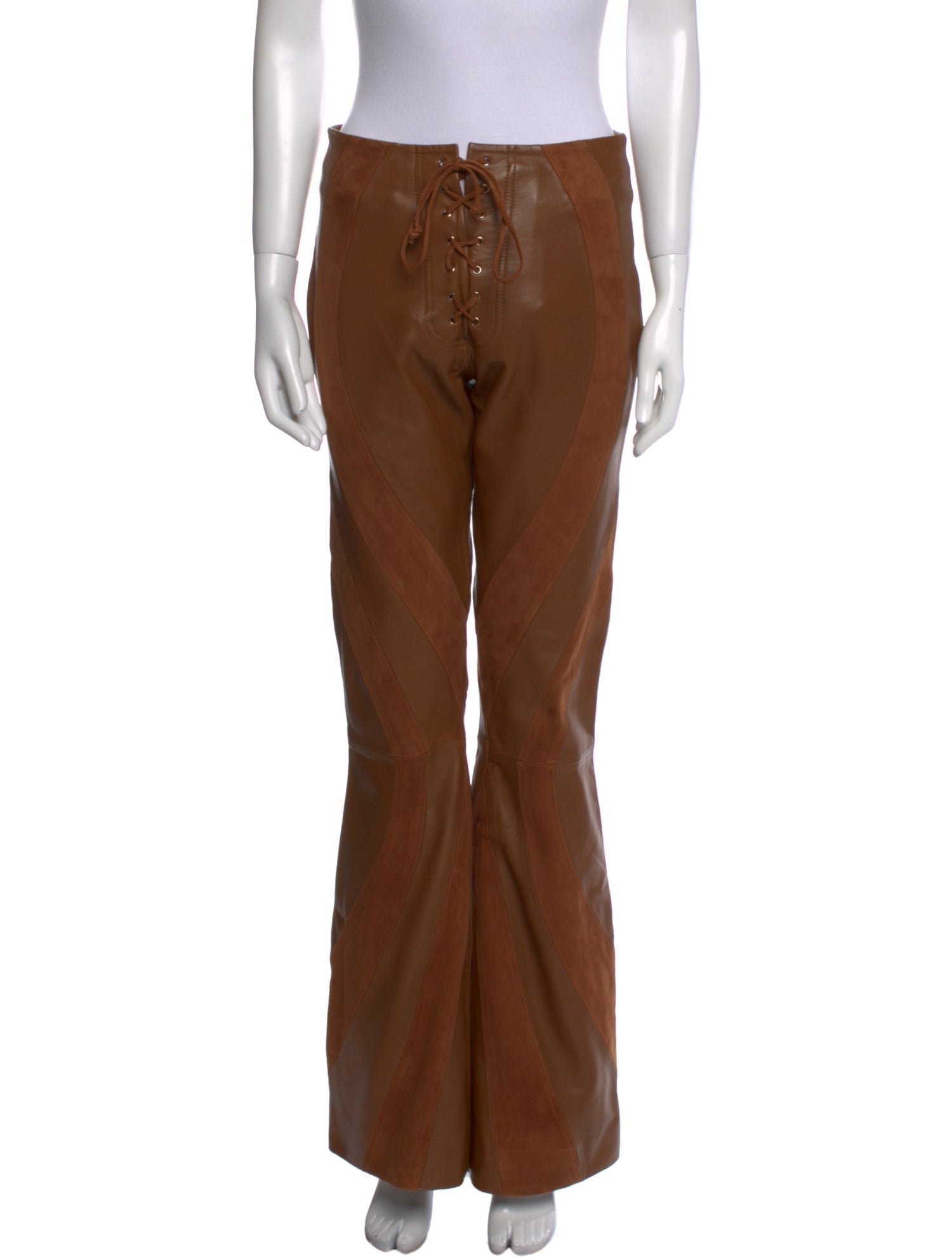 Retrofête Lamb Leather Wide Leg Pants