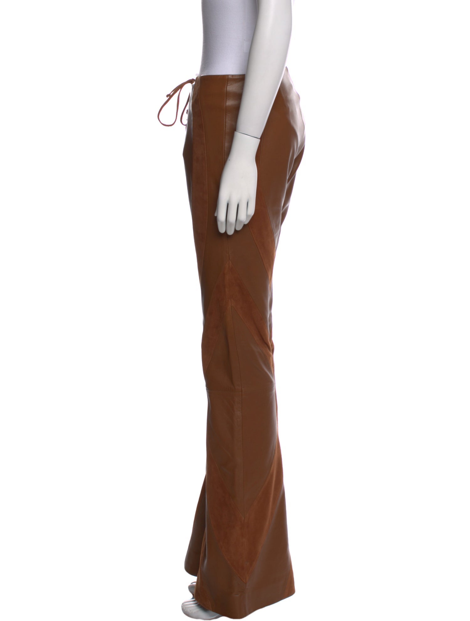 Retrofête Lamb Leather Wide Leg Pants