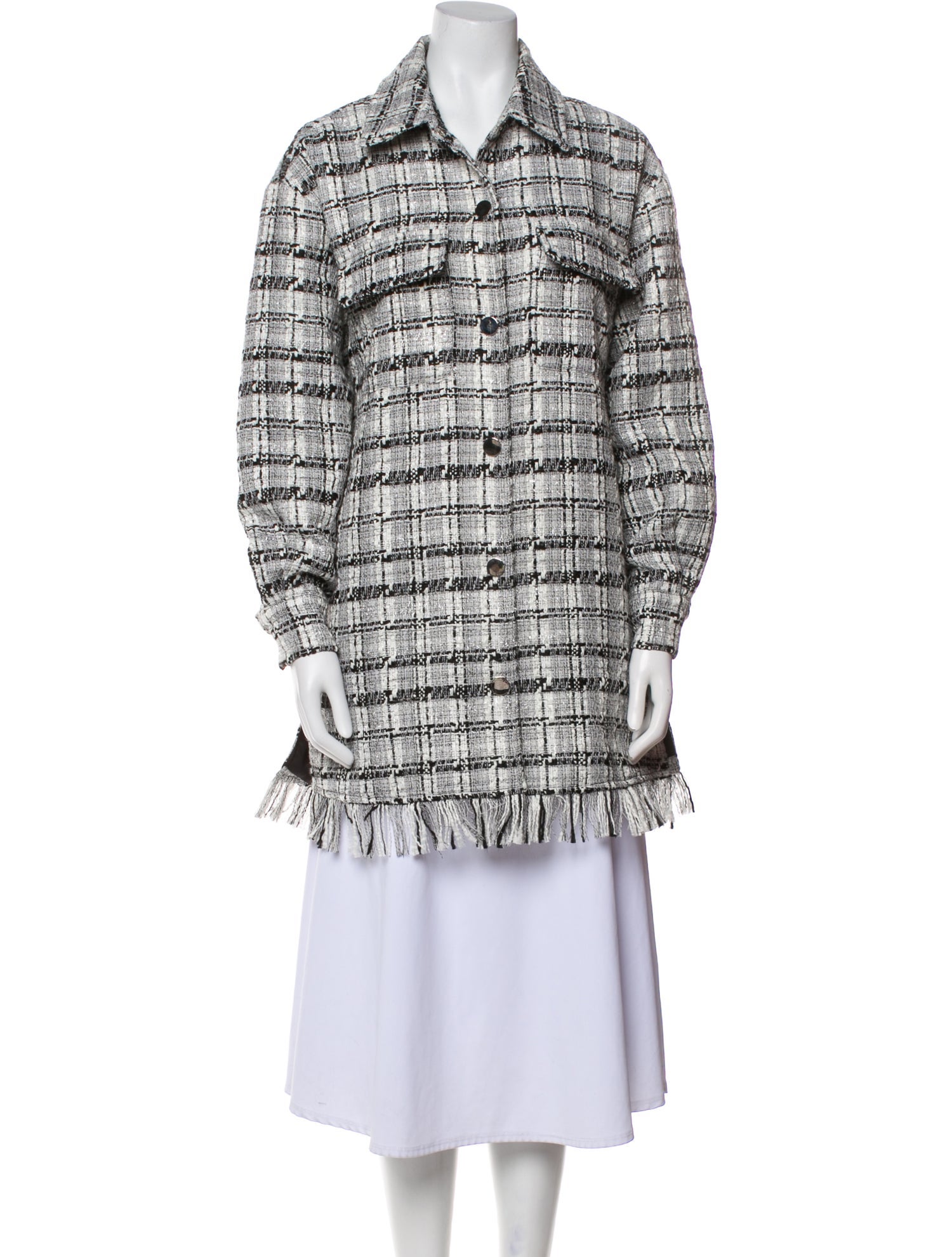 Retrofête Plaid Print Coat