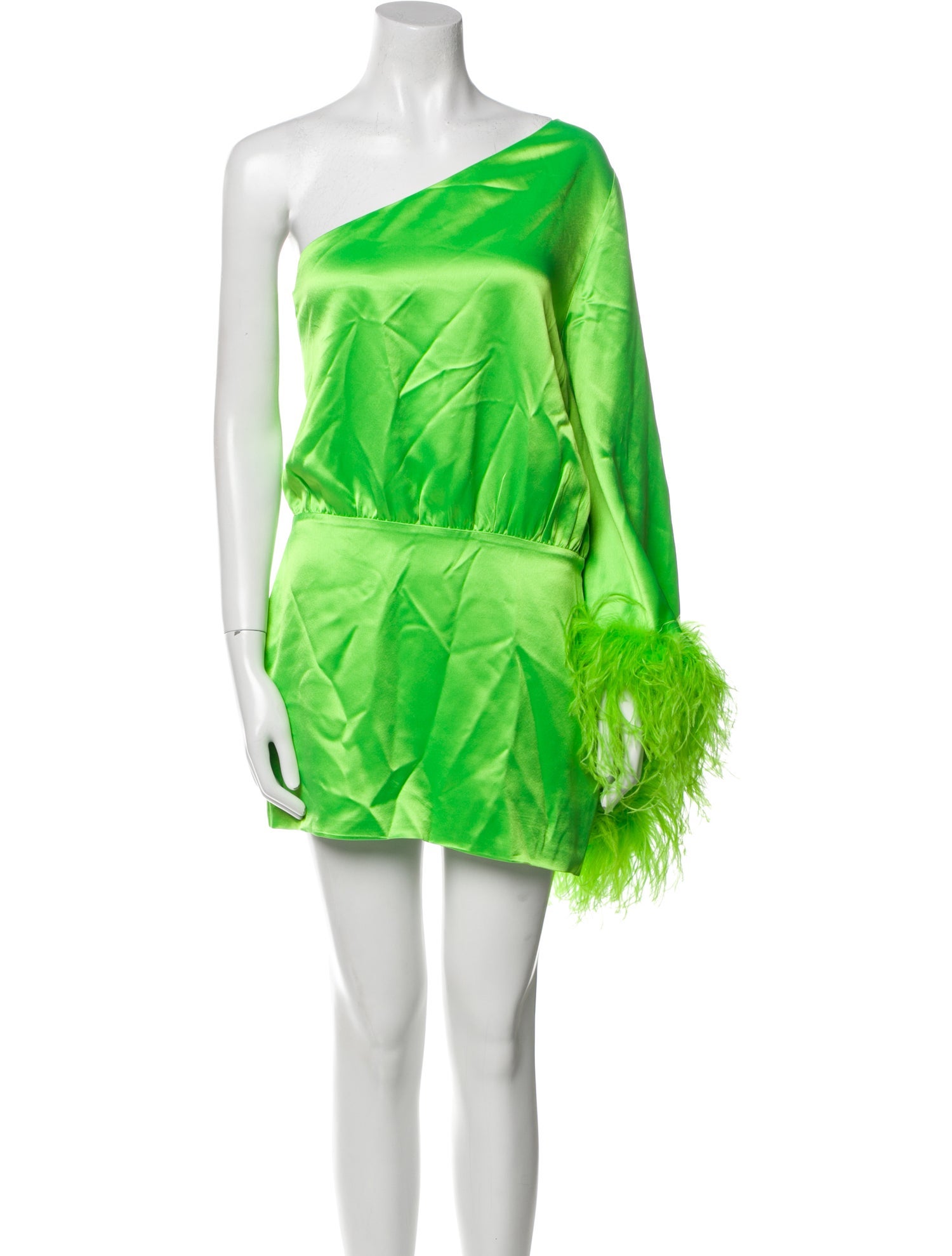 Retrofte One-Shoulder Mini Dress - Green Dresses, Clothing - WRETO44545 |  The RealReal