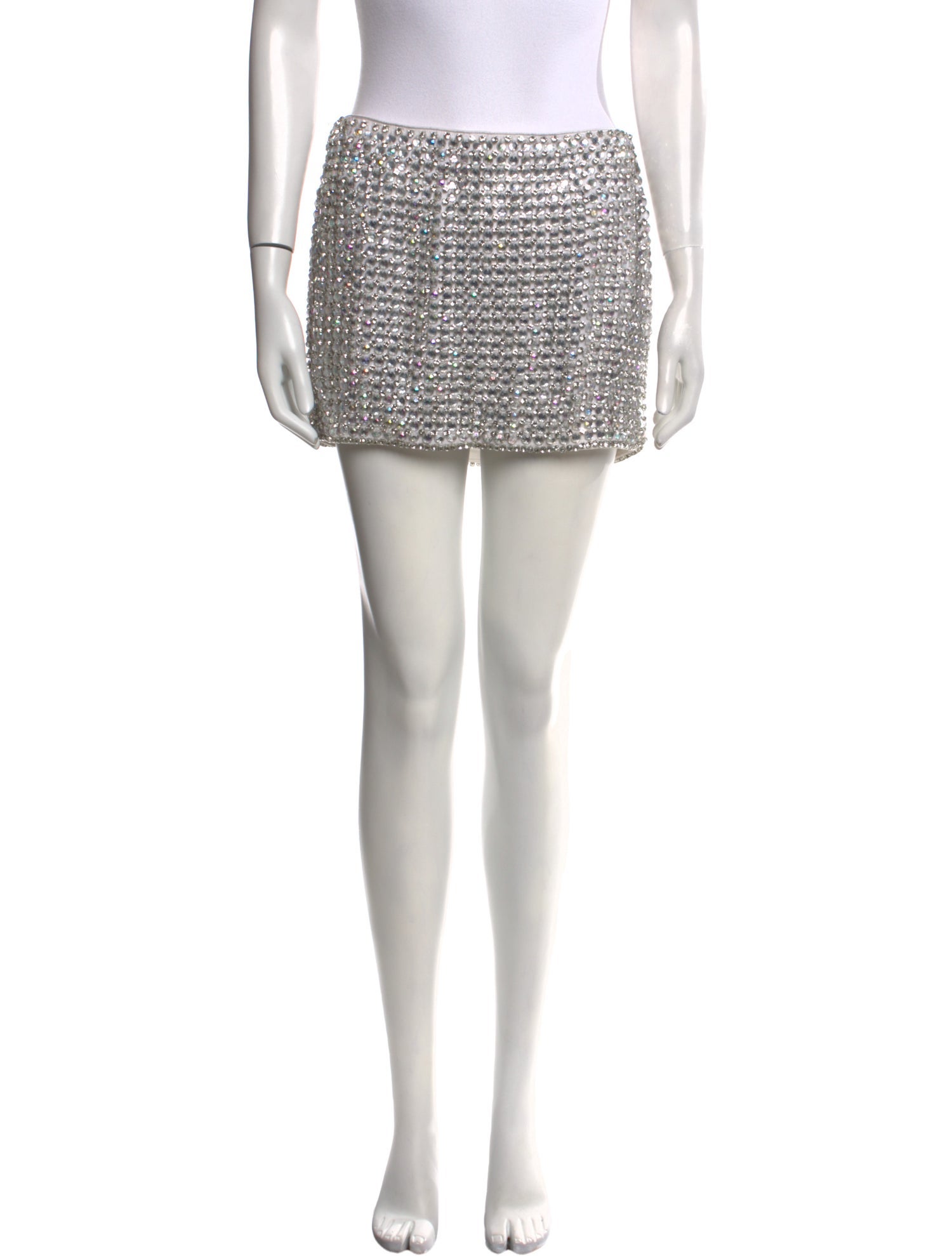 Retrofête Crystal Embellishments Mini Skirt