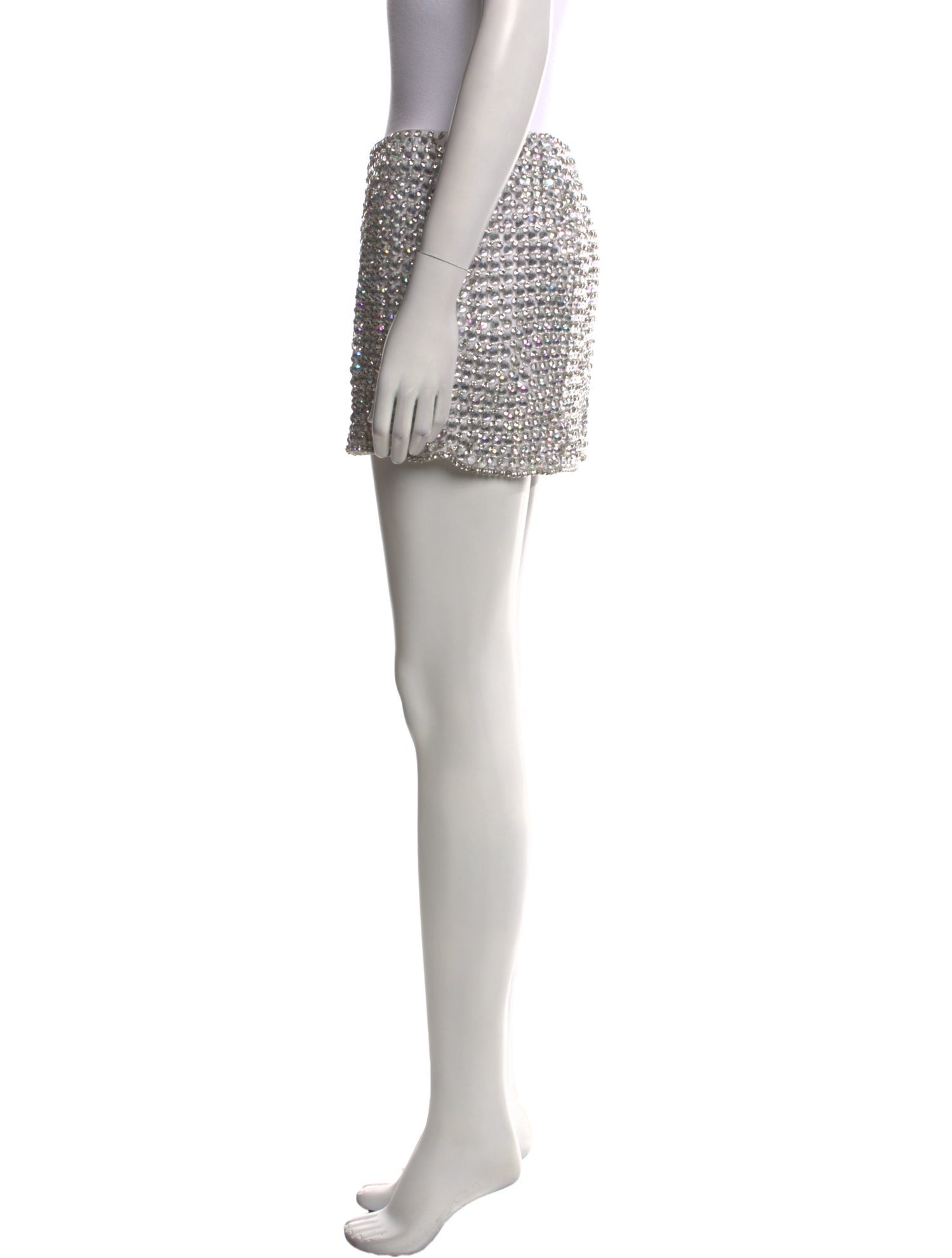 Retrofête Crystal Embellishments Mini Skirt