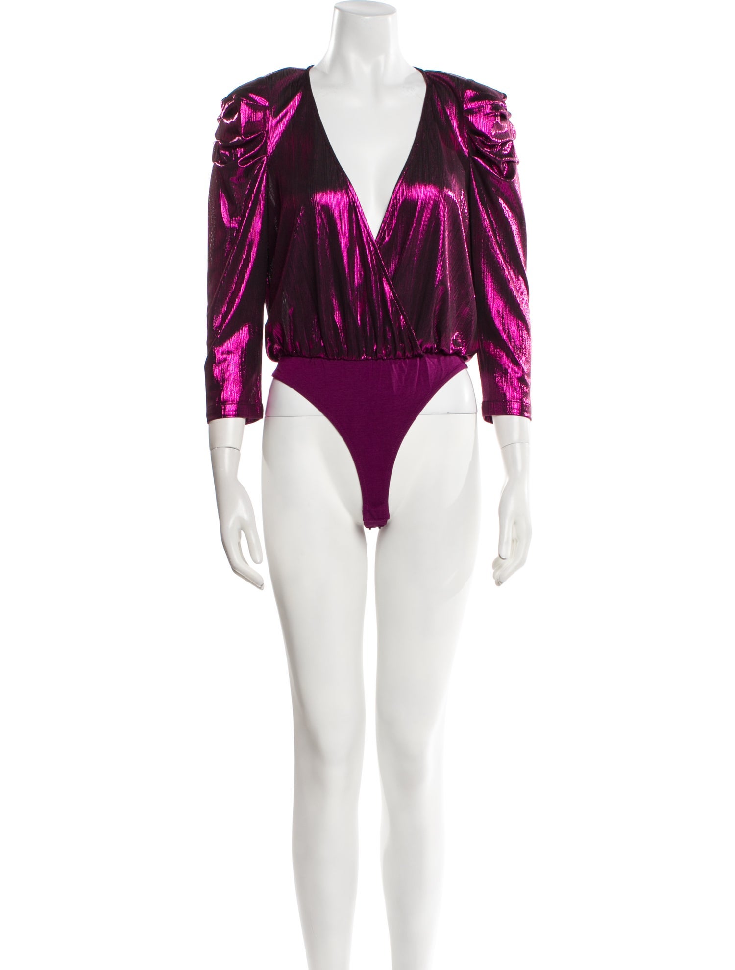 Retrofête V-Neck Three-Quarter Sleeve Bodysuit