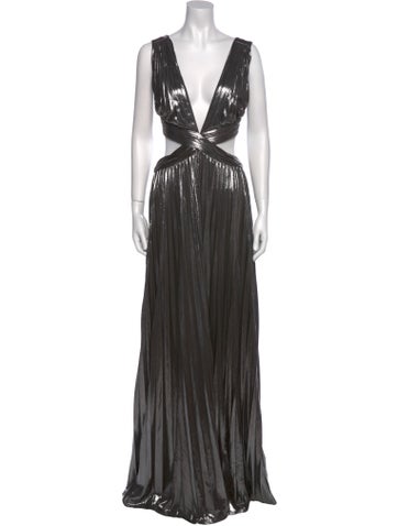 Retrofête Dresses V-Neck Long Dress L