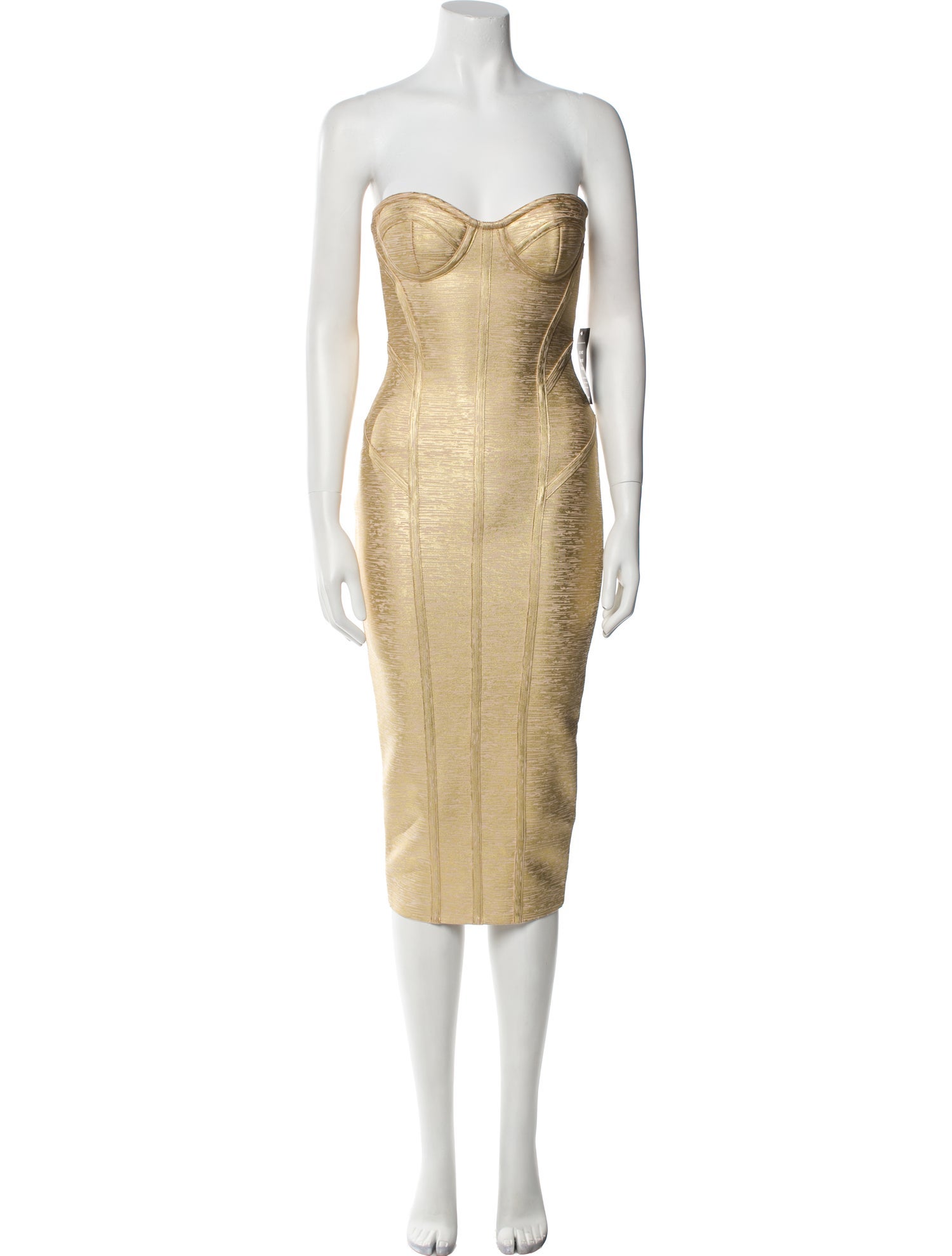 Retrofête Strapless Knee-Length Dress