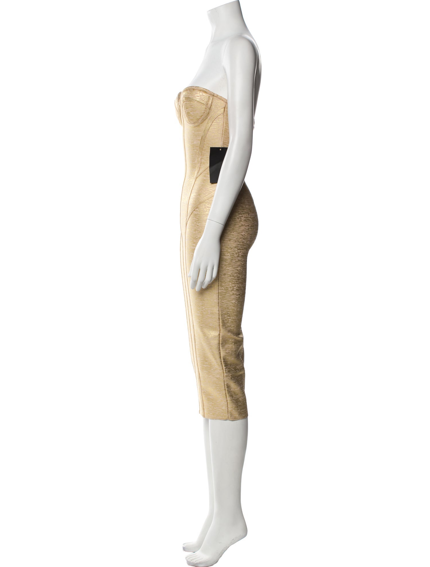 Retrofête Strapless Knee-Length Dress