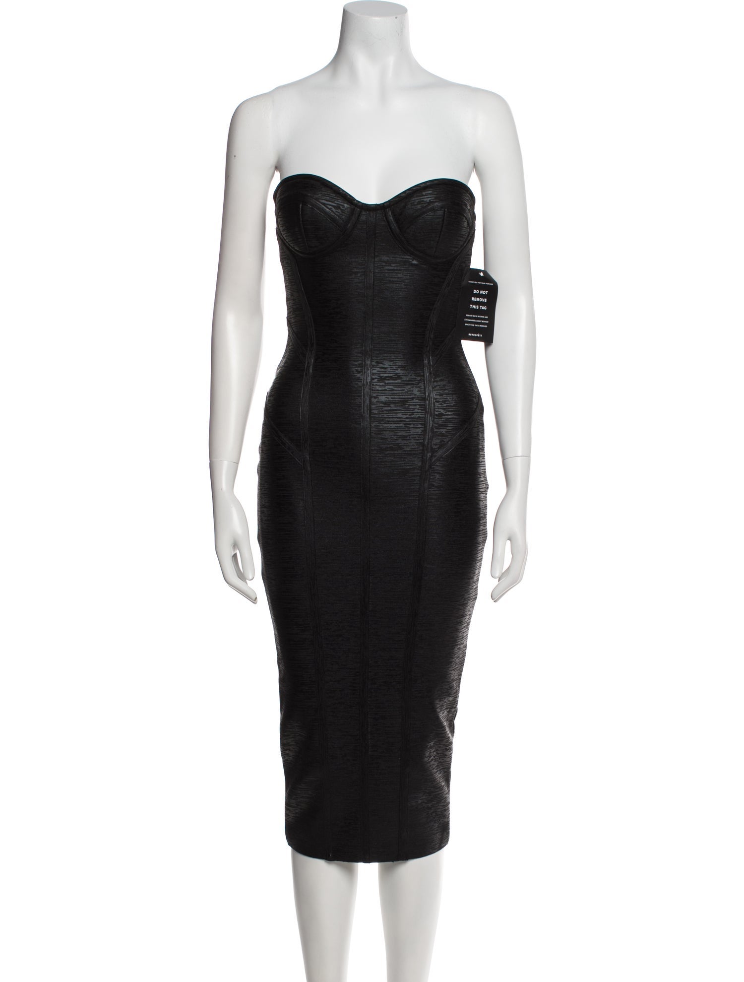 Retrofête Strapless Knee-Length Dress