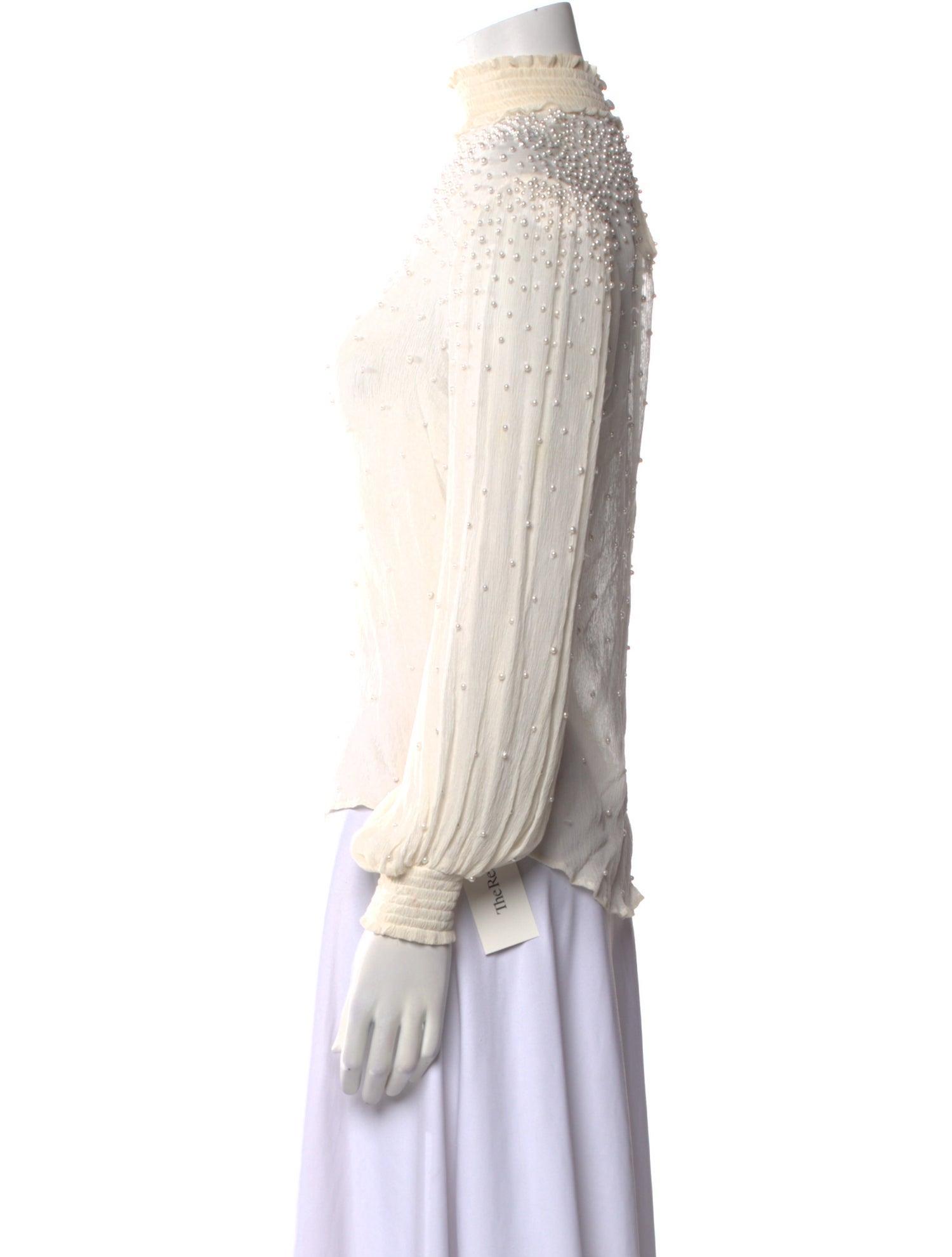 Retrofête Silk Mock Neck Blouse