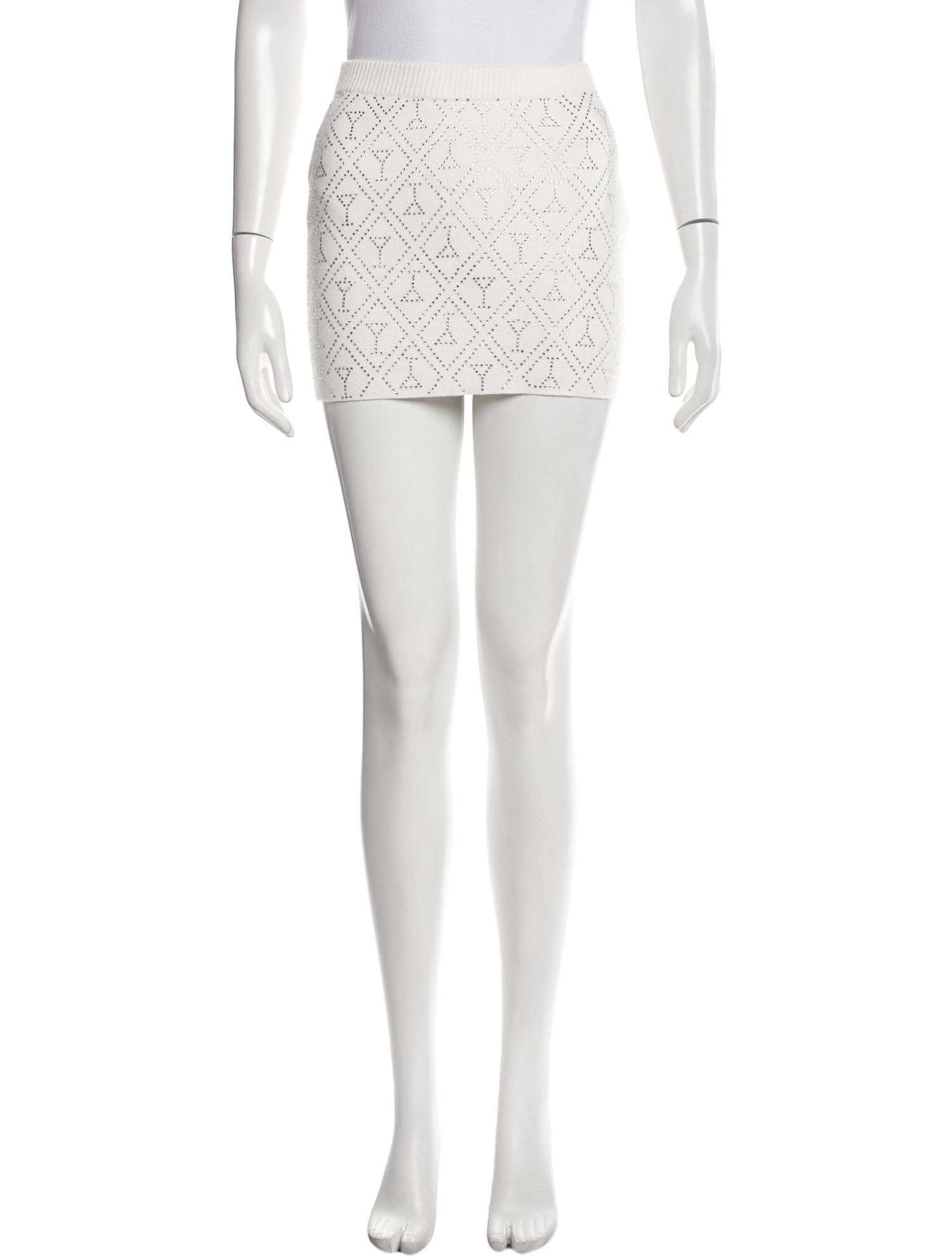 Retrofête Crystal Embellishments Mini Skirt