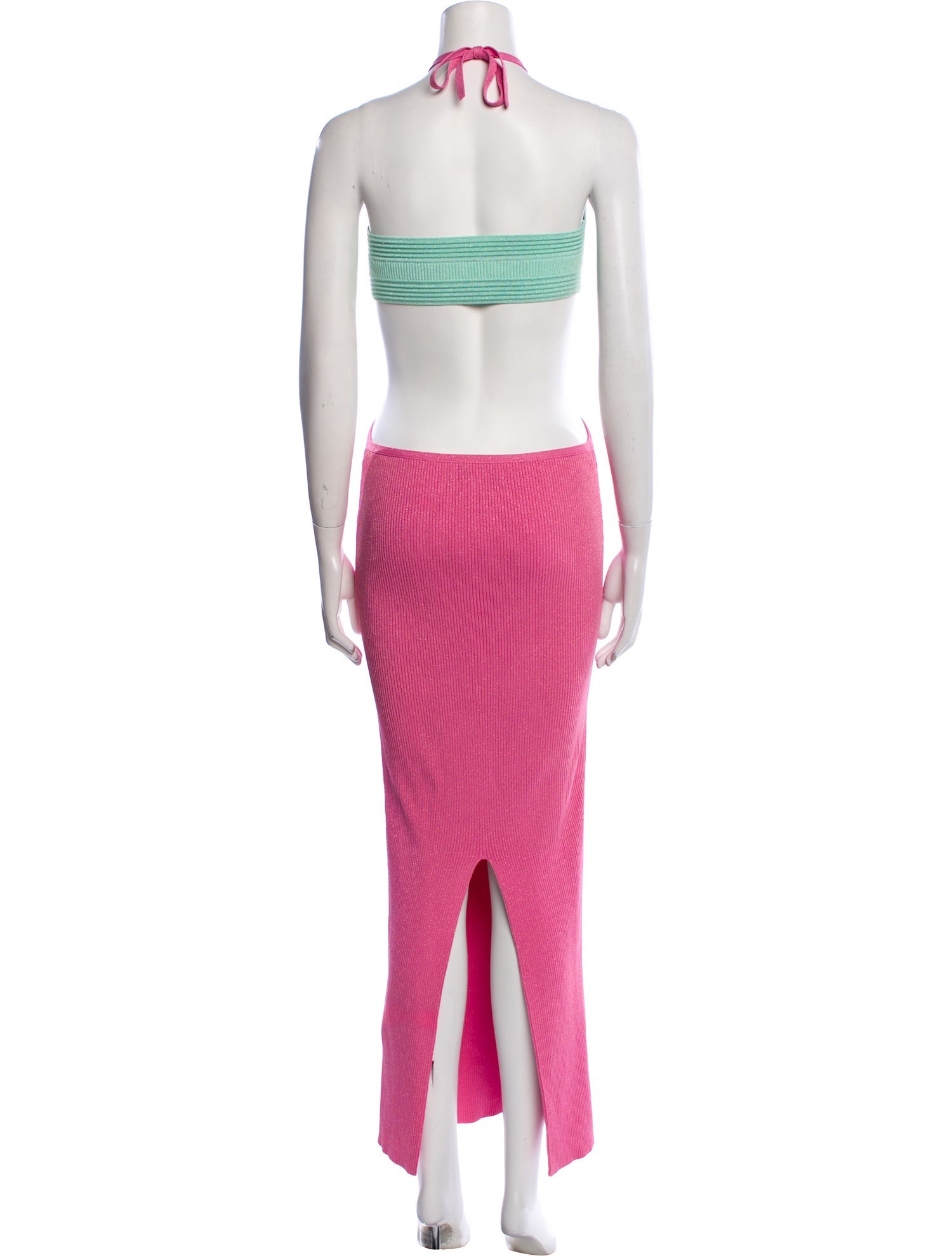 Retrofête Colorblock Pattern Long Dress