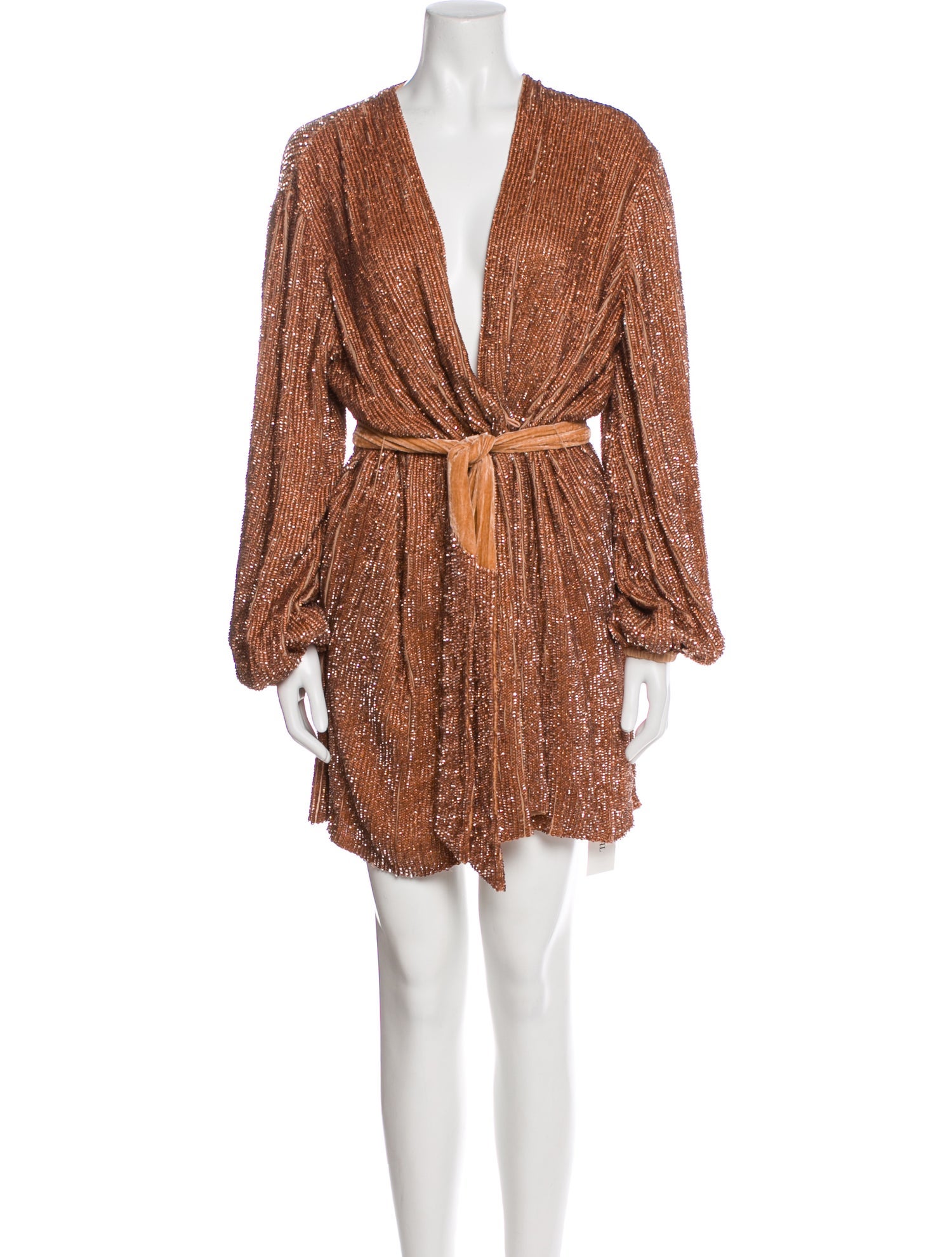 Retrofête V-Neck Knee-Length Dress