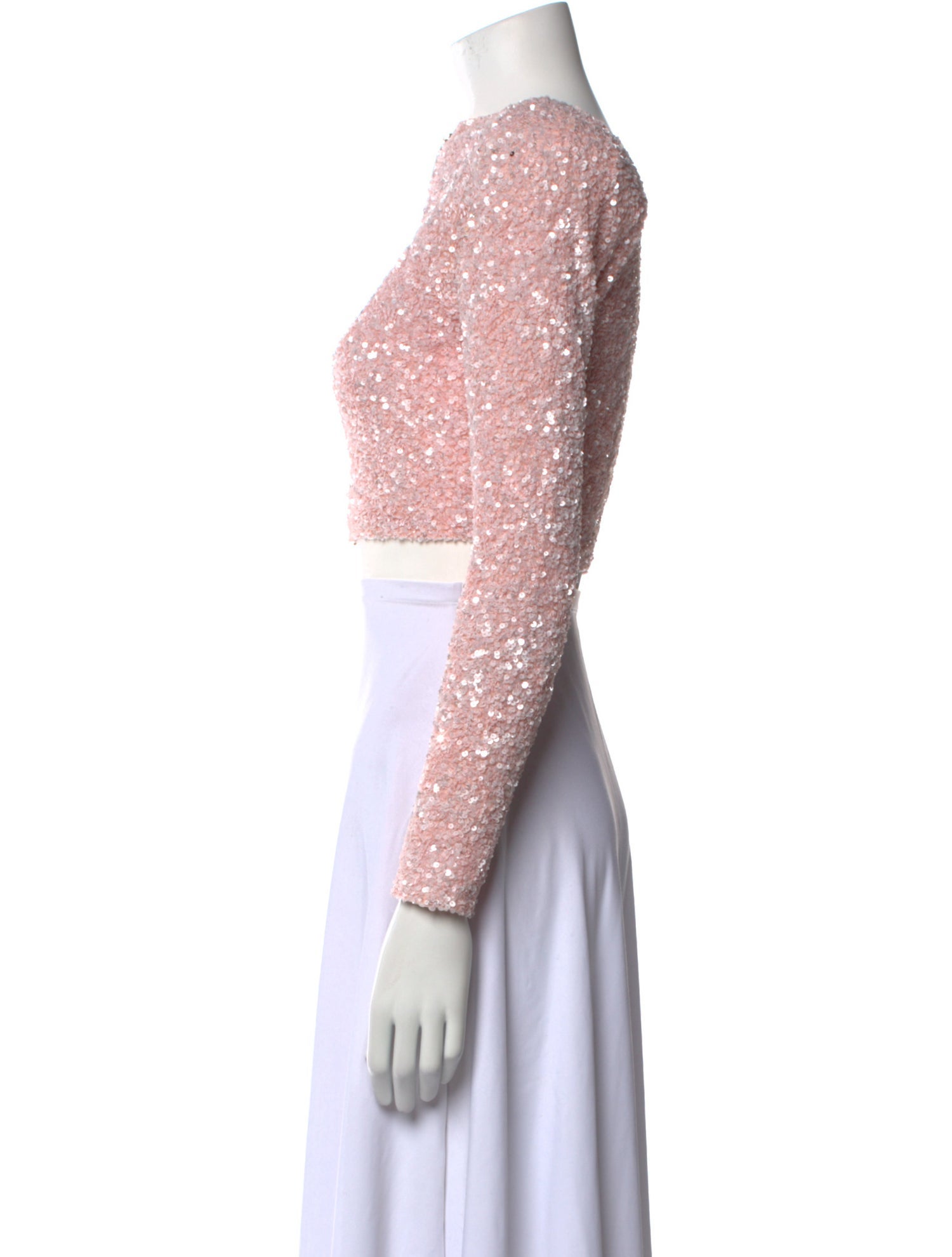 Retrofête Square Neckline Long Sleeve Crop Top w/ Tags