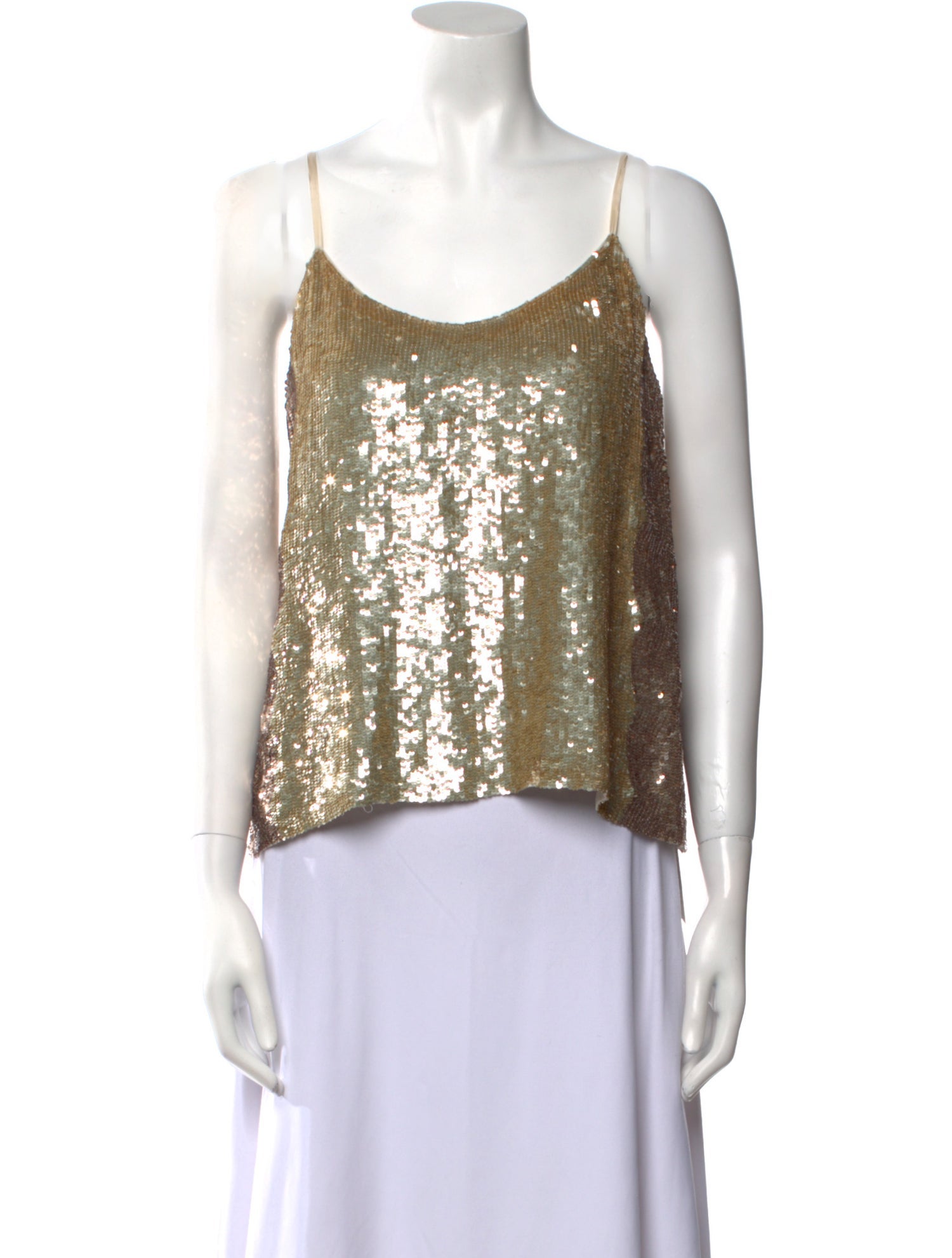 Retrofête Scoop Neck Sleeveless Crop Top