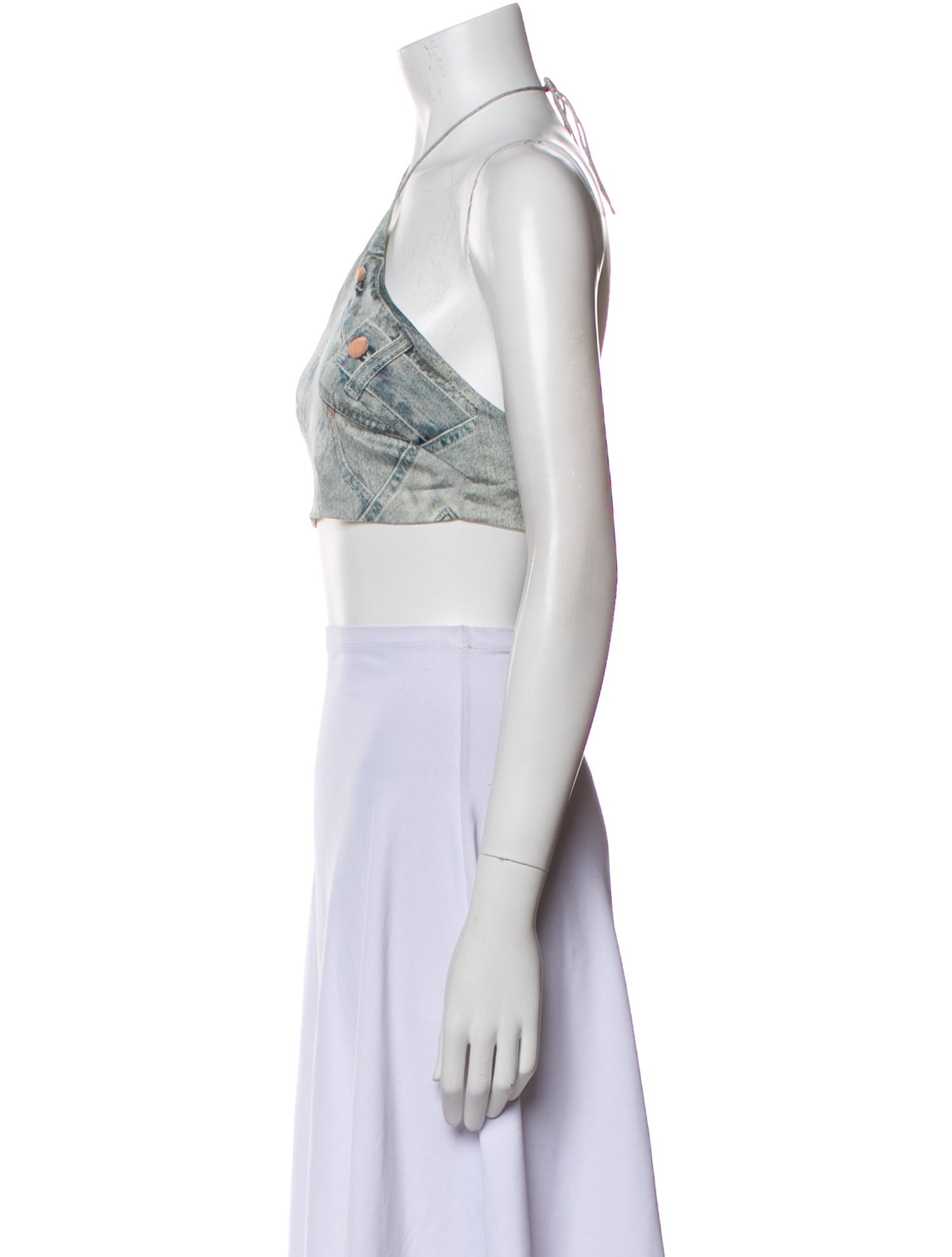 Retrofête Silk Printed Crop Top