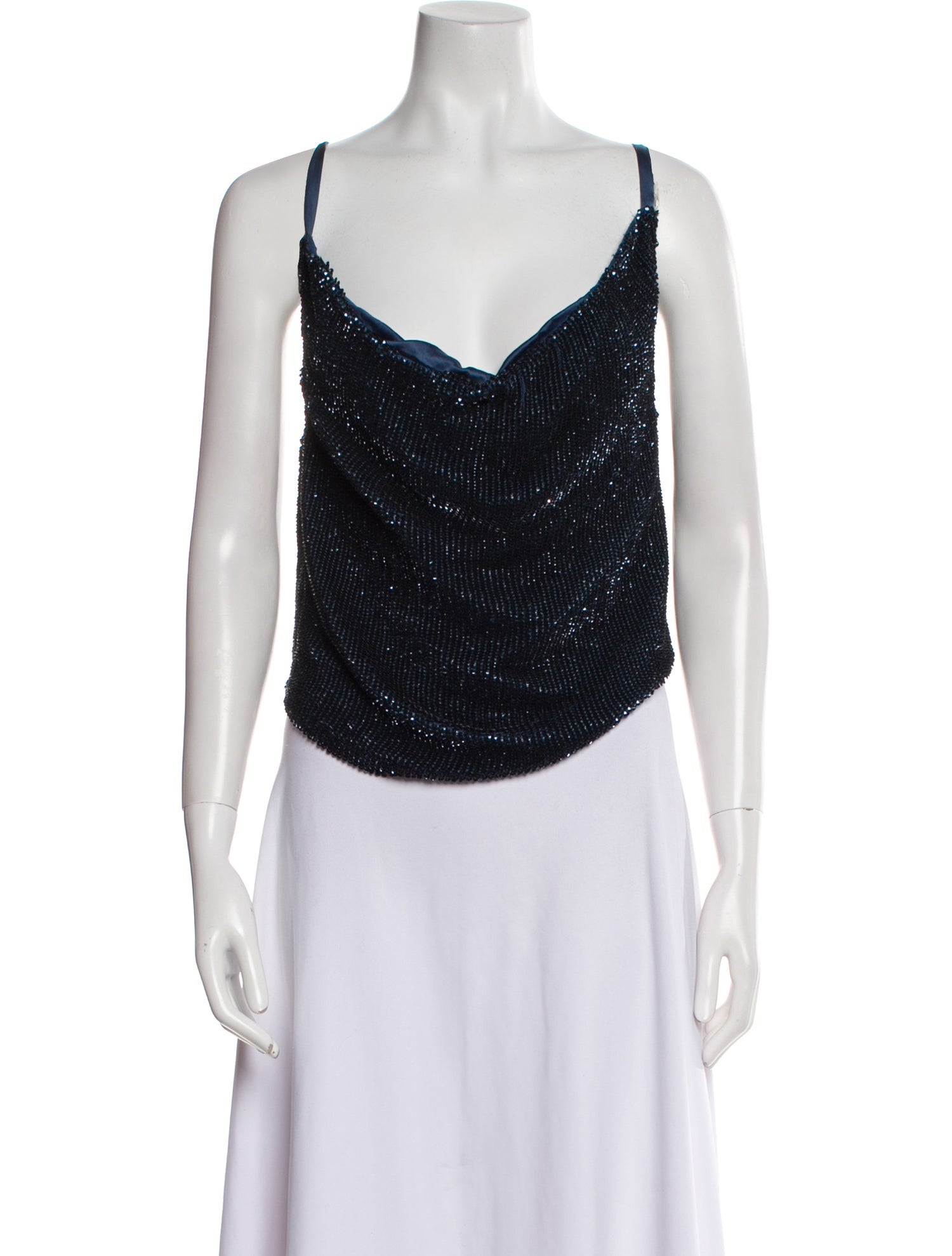 Retrofête Sequin Cowl Neck Top