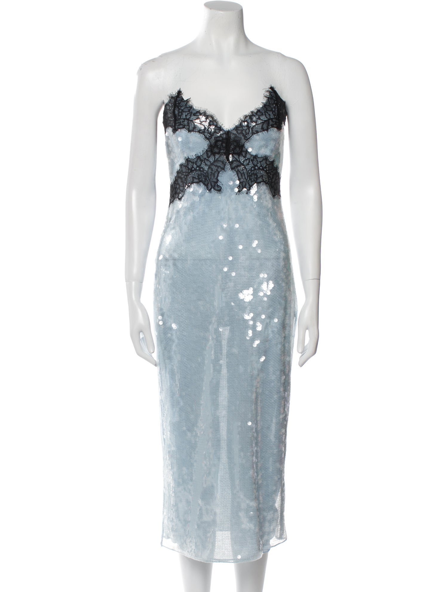 Retrofête Strapless Midi Length Dress