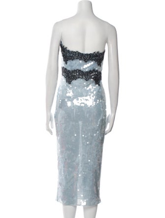 Retrofête Strapless Midi Length Dress