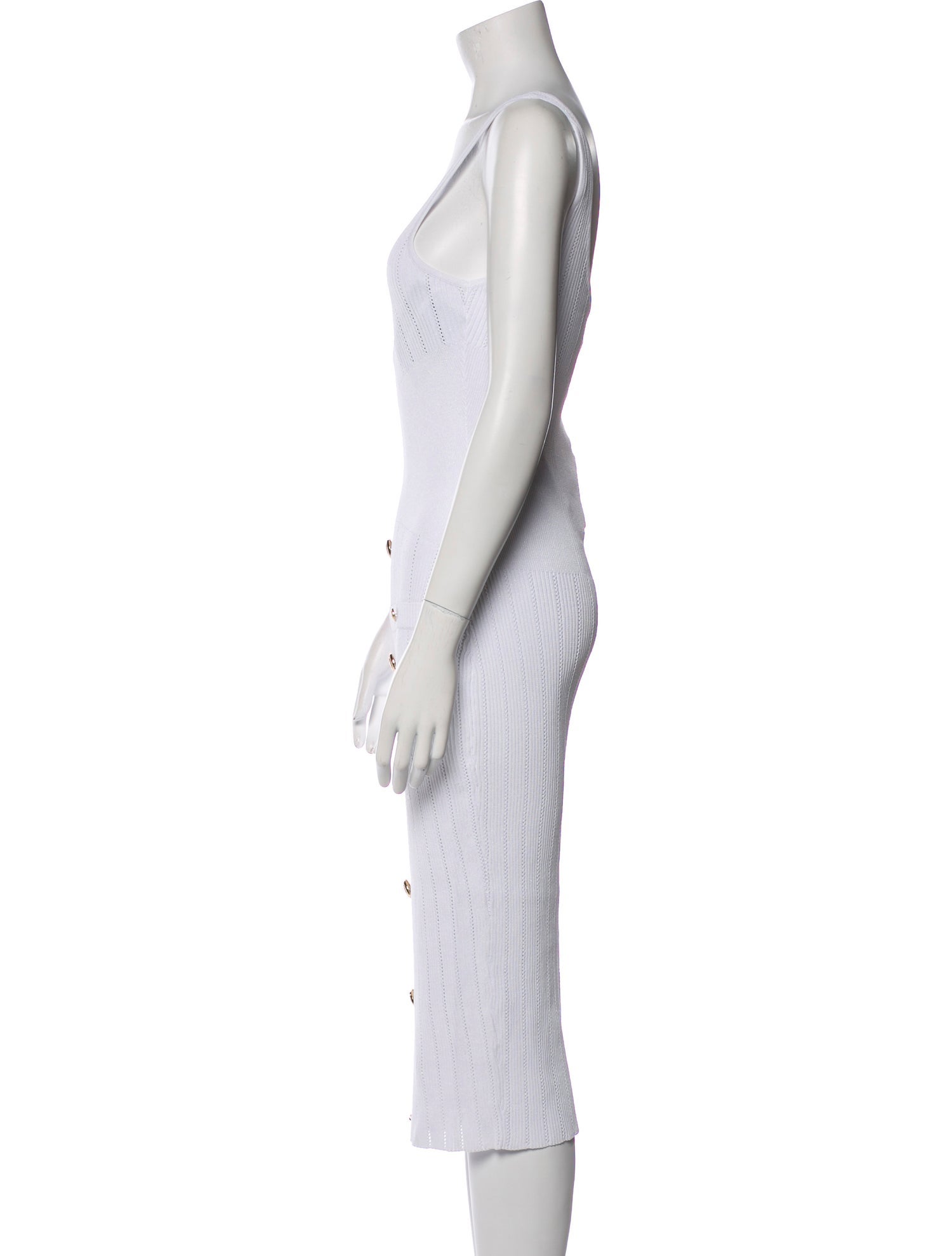 Retrofête Square Neckline Midi Length Dress