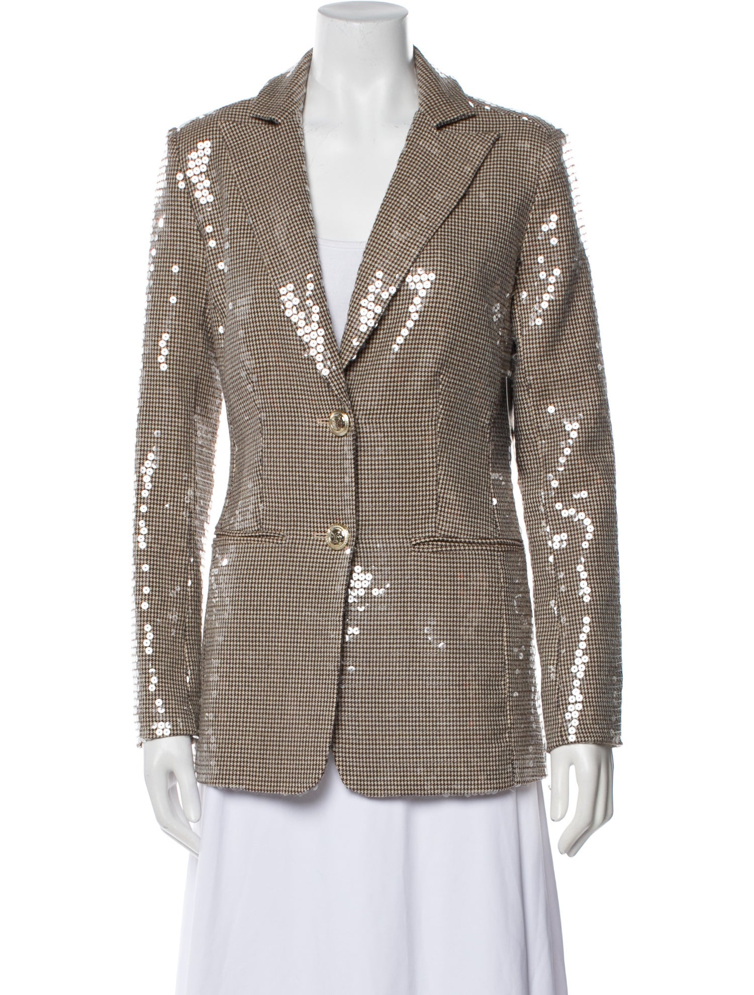 Retrofête Houndstooth Print Blazer