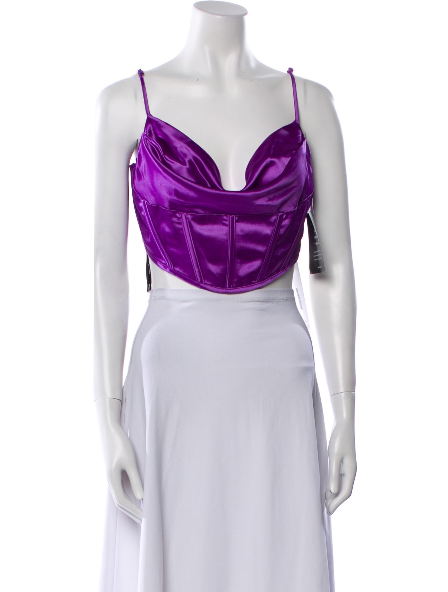 Retrofête Cowl Neck Sleeveless Crop Top