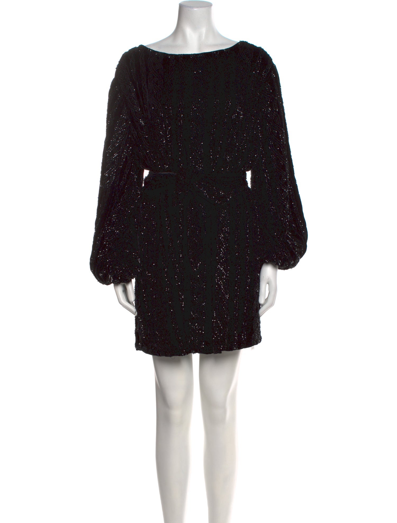 Retrofête Bateau Neckline Mini Dress